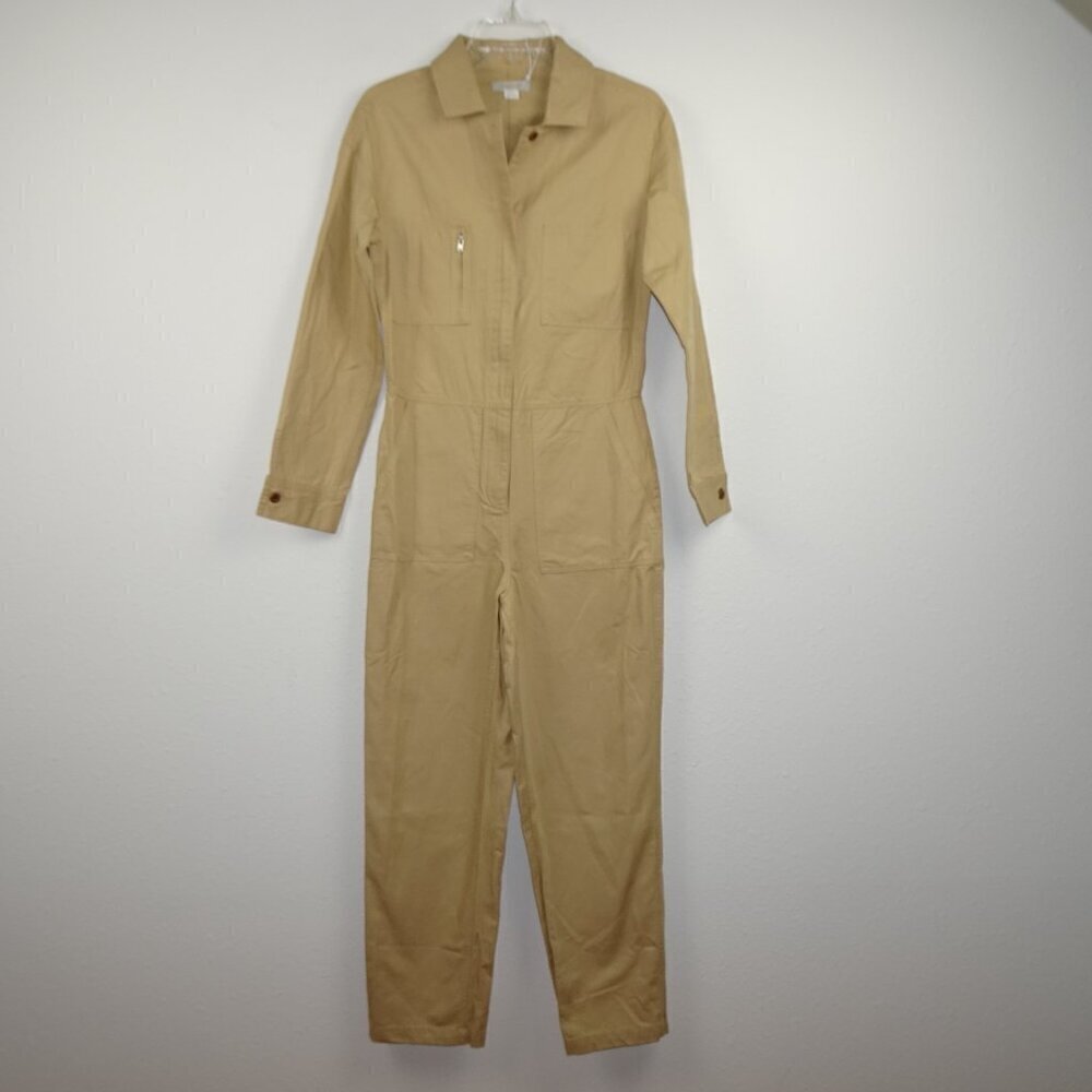 Outerknown Jumpsuit Women's Size XS Beige Tan Linen Blend One Piece Cover…